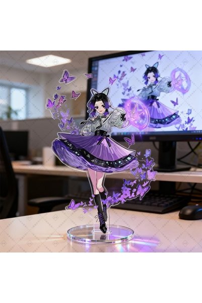 BANDAI 10cm-1 Demon Slayer Acrylic Stand Kimetsu No Yaiba Butterfly Hashibira...