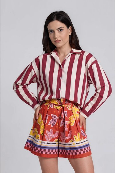 Marilyn Boutique Βερμούδα Βαμβακερή Εμπριμέ