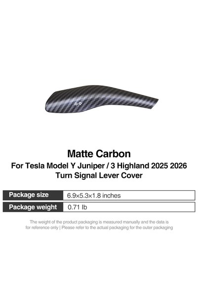 Choice Matte Carbon Heenvn ABS Steering Turn Signal Lever Trim Cover For Tesl...