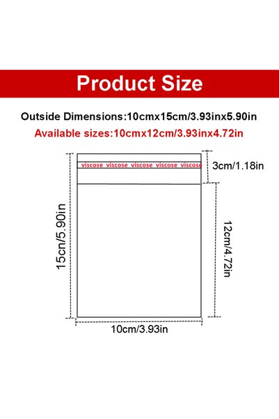 Choice Other 200pcs-10x15cm 200pcs Transparent Self-Seal Cellophane Bags – Mu...