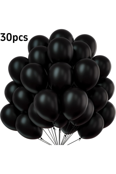 Choice Other 30pcs Black Balloons 10 Inch Matte Black Latex Helium Balloons f...