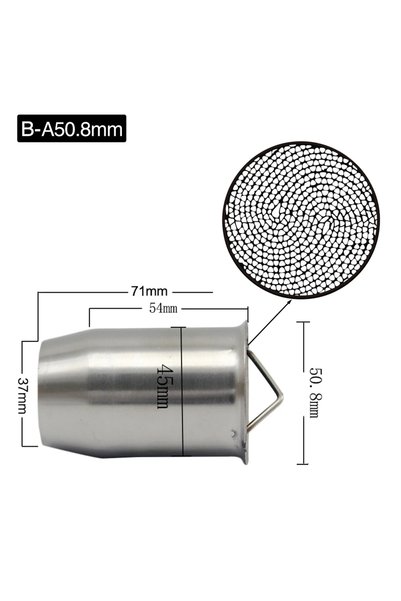 Choice B50.8mm Alconstar- 51mm/60mm Inlet Motorcycle Exhaust Muffler Catalyst...