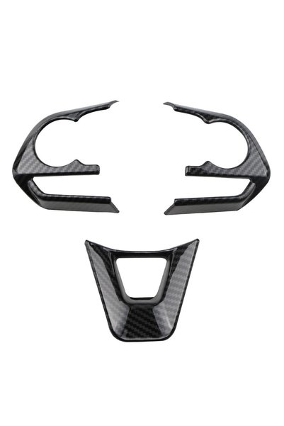 Choice 3pcs carbon black Car Steering Wheel Panel Cover Trim for Toyota RAV4 ...