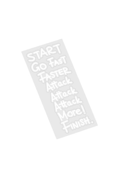 Choice A “Go Fast，Attack More”Waterproof Decorative Incentive Sticker DIY Bic...