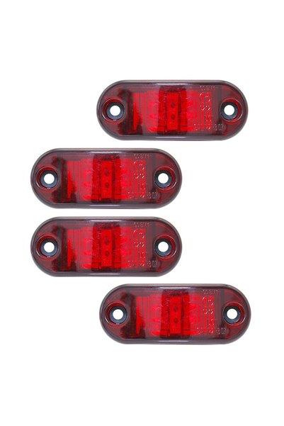 Choice Red 4PC Yellow Amber White Red 2 LED 2.5INCH 2 Diode Light Oval Cleara...