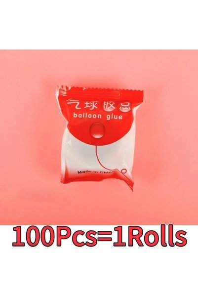 Choice كما هو موضح، 1 لفة تحتوي على 100-500 قطعة من نقاط لاصقة للبالونات، ملح...