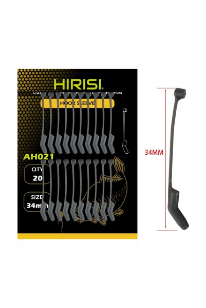 HIRISI 20pcs AH021 20Pcs Carp Fishing Accessories Hook Sleeves Ready D-rig Al...