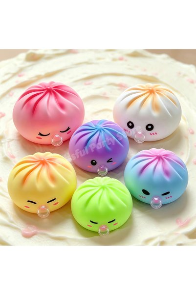 Choice mixed-6pcs Bubble-Blowing Dumpling Squeeze Squishy Soft Slow Rebound C...