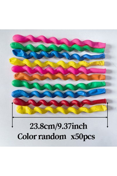 Choice Other 50 mixed colors 10/50 Latex Spiral Balloons, Uniquely Colored Tw...
