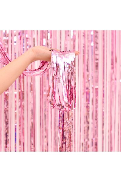 Choice 2M pink 2Meters Party Backdrop Curtains Glitter Gold Tinsel Fringe Foi...