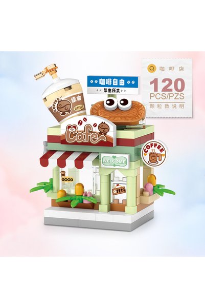 Choice opp bag 120pcs-1 Food Shop Street Series - Mini City Shop House Model ...