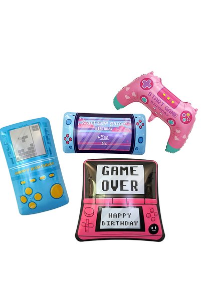 Choice Other 4PC Game Controller Foil Balloon Set Decorating Birthday Party E...