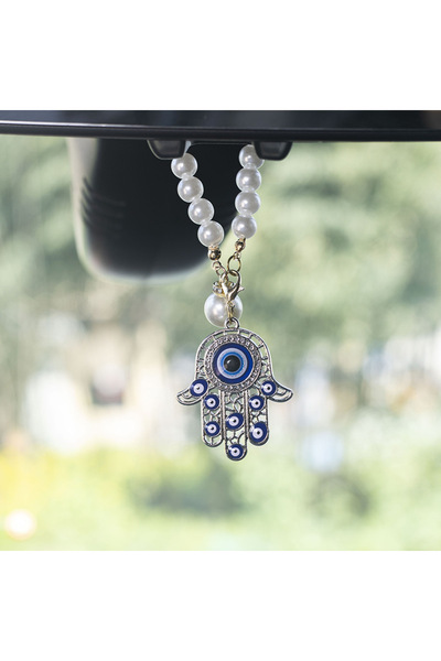 Choice silver 1 Evil Eye Hamsa Hand Car Hanging Key Chain Amulet Good Luck De...