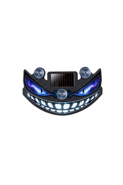 Choice D Devil Eyes Windshield Warning Flashing Signal Solar LED Light Car De...