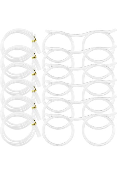 Choice White 10Pcs Silly Straw Glasses,Novelty Loop Eyeglasses Straw,Fun Part...