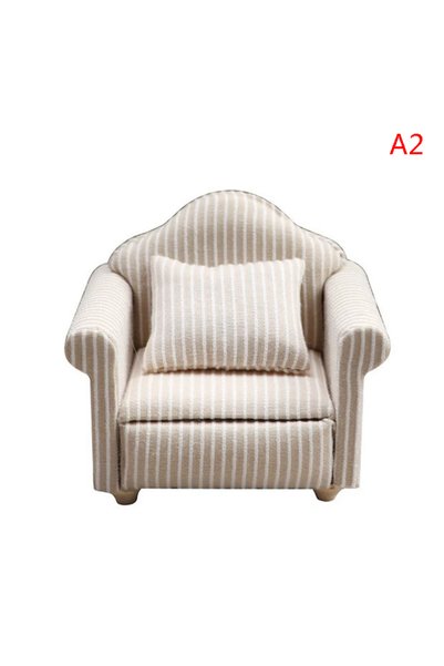 Choice A2 Mini Dollhouse Furniture Sofa with Pillow Set Simulation 1:12 Minia...