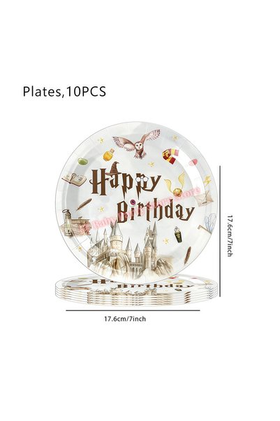 Choice 10pcs 7inch Plates Academy Magics Birthday Party Decoration Harries Bo...