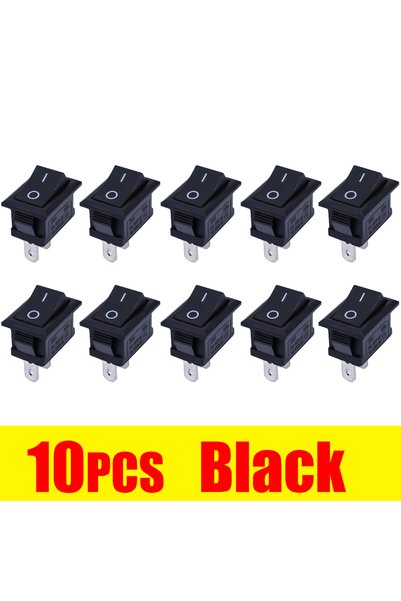 Choice 10PCS Black 10-20Pcs Push Button Switch 10x15mm SPST 2Pin 3A 250V KCD1...