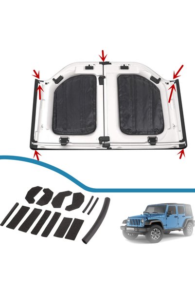 Choice Hard Top Seal Kit 18PCS Car Hard Top Seal Repair Kit Roof Water Rain D...