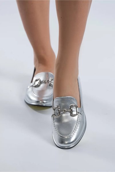 Marilyn Boutique Μοκασίνια Horsebit Metallic