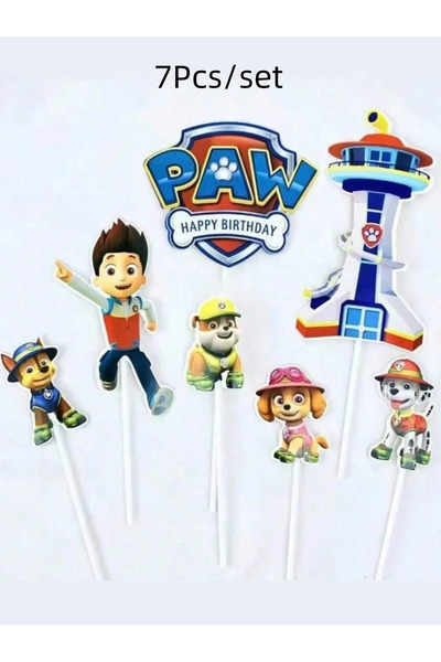 PAW PATROL Other 7PCS 7pcs/set Pawed Patrol Cake Toppers Suitable For Parties...
