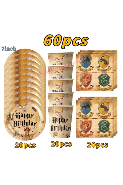 Choice 60pcs Academy Magics Birthday Party Decoration Harries Boy Balloon Pla...