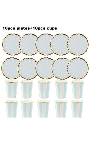 Choice S2 Disposable Party Paper Plates Cups Birthday Decoration Supplies Col...
