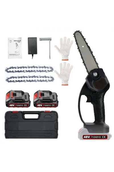 Promagg Mini Chainsaw Electric Portable Saw Type, 2 Chains 6 inch, 2 Batterie...