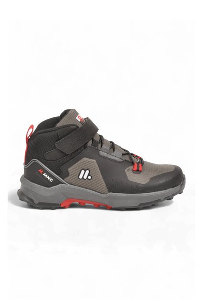 AYK'S Pampili Boys' Black-Charcoal Grey-Colored Outdoor Boots with Non-Slip S...