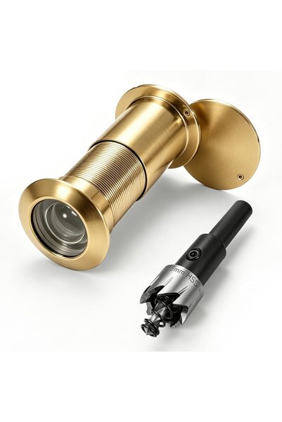 Andtooy Andtoooy Door Viewer Peephole with 16 MM Drill Bit, Solid Brass Peep ...