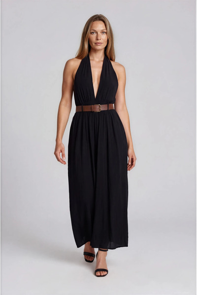Marilyn Boutique Ολόσωμη Φόρμα Halter Λαιμόκοψη Ζώνη
