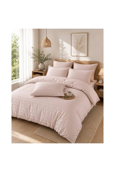 JOJO HOME Double Bed Linen, Jojo Home, 100% Damask, Fitted Sheet, 2 people, 6...