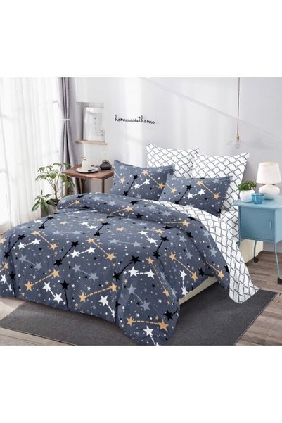 Super Design Pucioasa Double bed linen, 2 sides, 6 pieces, 2 people, Colorful...