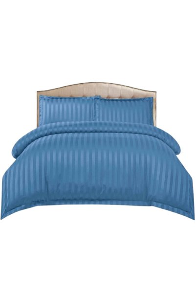 Primavara Lenjerie de pat pentru pat dublu, cu elastic, damasc, 4 piese, 2 pe...