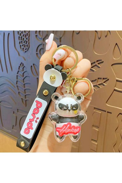Generic Creative cartoon lightning panda doll exquisite car keychain student ...