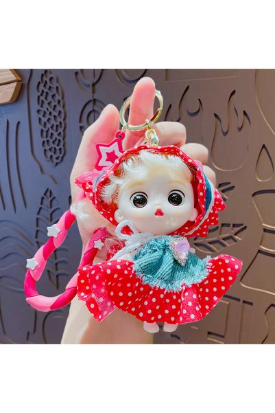 Generic Creative Cartoon Little Doll Wearing a Headscarf Keychain Cute Bag Pe...