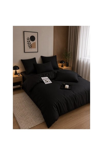 Johny Home Pucioasa Silk bedding, 6 pieces, 2 persons 180x200 cm, black