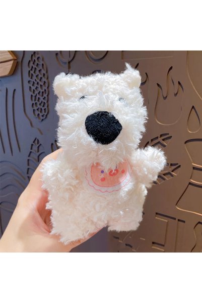 Generic Cartoon West Highland Puppy Plush Bag Keychain Doll Pendant Car Key C...