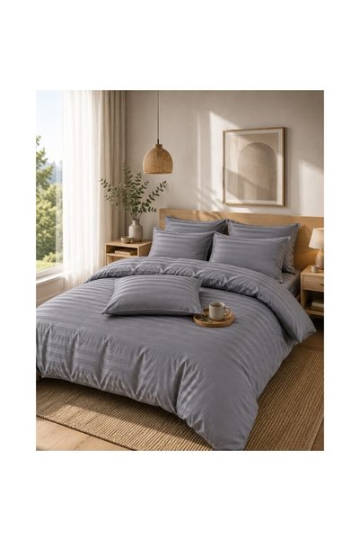 JOJO HOME Double Bedding Set, Jojo Home, 100% Damask, Fitted Sheet, 2 people,...