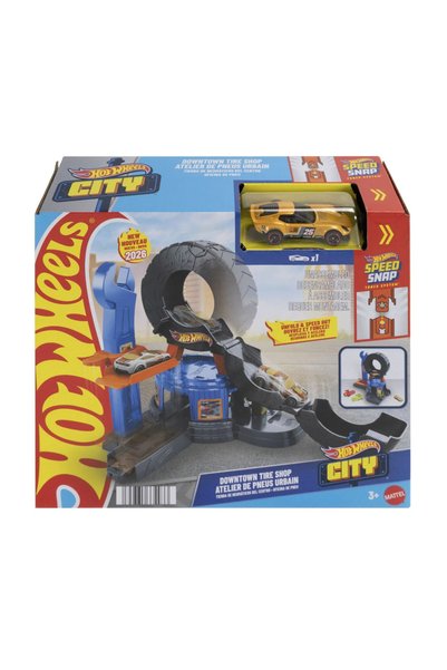 HOT WHEELS Σετ παιχνιδιού «Κατάστημα ελαστικών στην πόλη» με αυτοκινητάκι