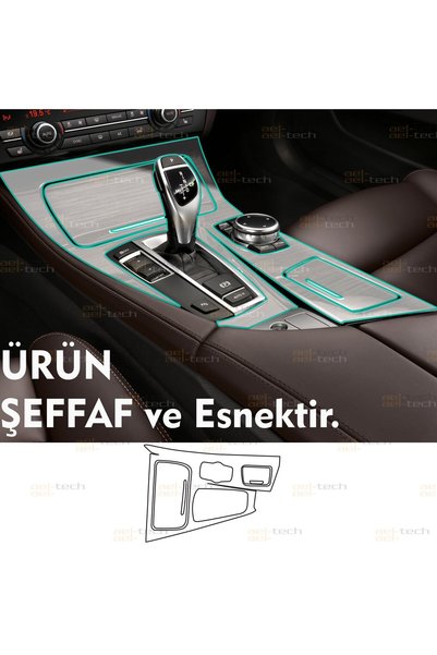 ael-tech BMW 520 Compatible Flexible TPU Nano Gear Shift Knob Protector (2011...