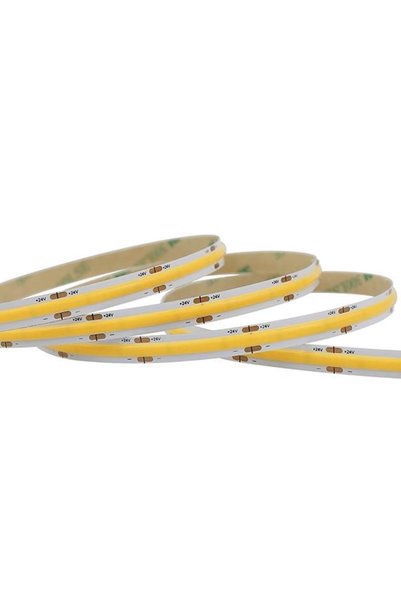 EUROLAMP Bandă LED COB 10W, EUROLAMP, 24V, lumină caldă 3000K, 8mm, rolă de 10m