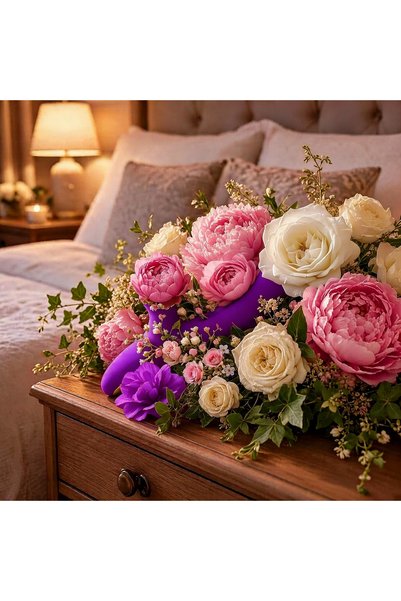 Sthxyfaith Purple Peony Bouquet Ornament – A Soft, Intimate Stress-Relief Com...
