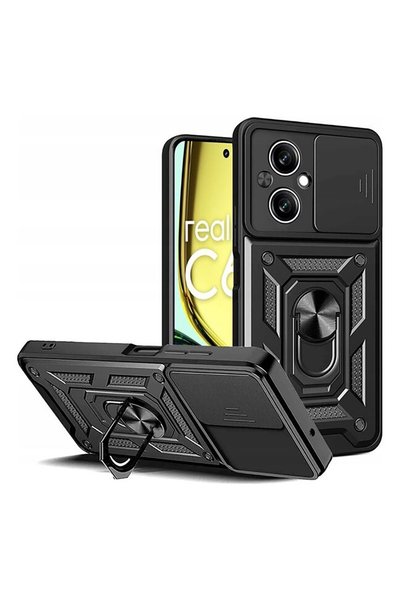 FONIX Θήκη κινητού, συμβατή με το Realme C67 4G, Rugged Shield LensProtect, Α...