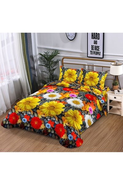 Johny Home Pucioasa Bed linen, Finet, Multiplied 3D Print, 4 pieces, 1 person...