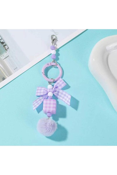 Generic Checkered Square Beads Keychain Phone Chain DIY Bead Letter Blind Box...