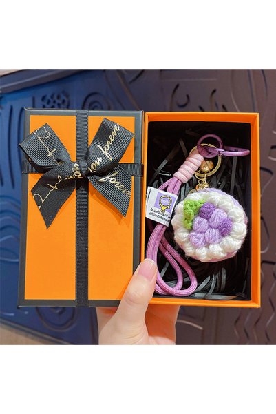 Generic Original crochet colorful cake keychain cute cartoon macaron couple b...