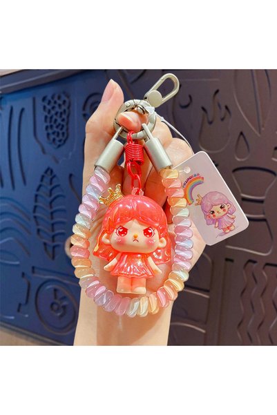 Generic Original electroplated cartoon crown princess keychain pendant for gi...