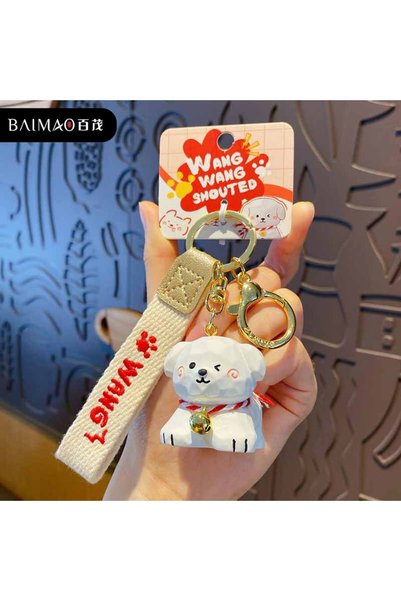 Generic Original Wood Carving Style Wang Teaching Car Keychain Pendant for Me...