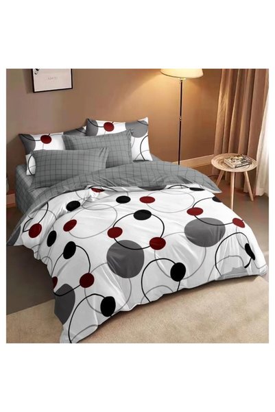 Johny Home Pucioasa Bed Linen, Satin Cotton, 7 Pieces, 1 Person, 225x250cm, C...
